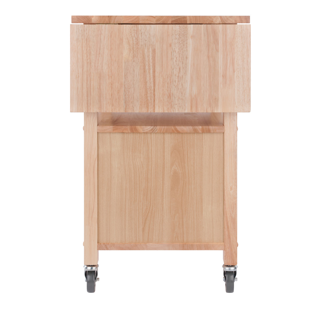 Rachael Kitchen Cart, Drop Leaf, Natural