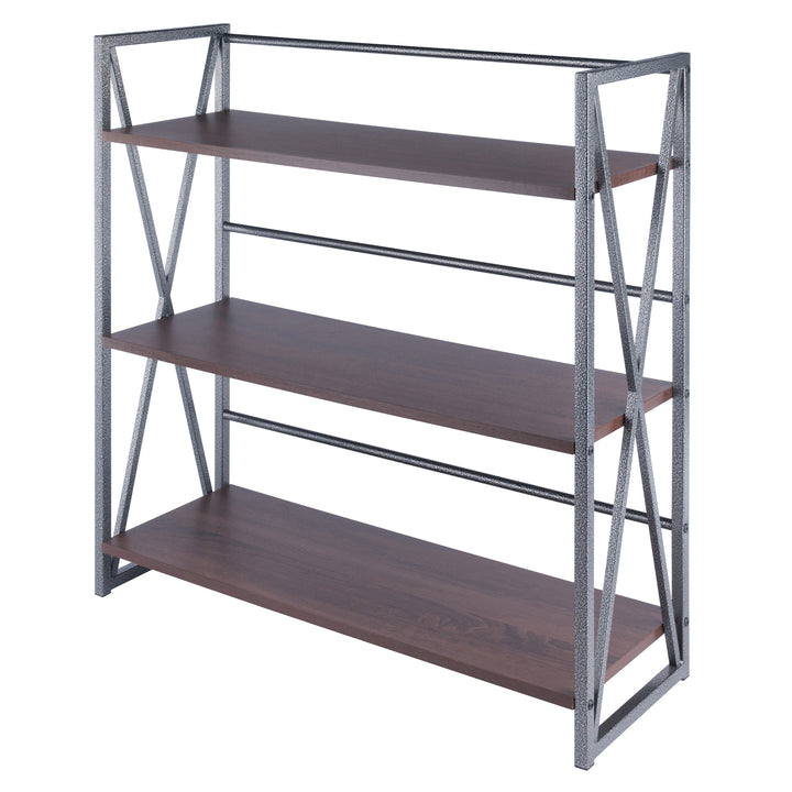 Isa 3-Tier Shelf, Graphite and Walnut 