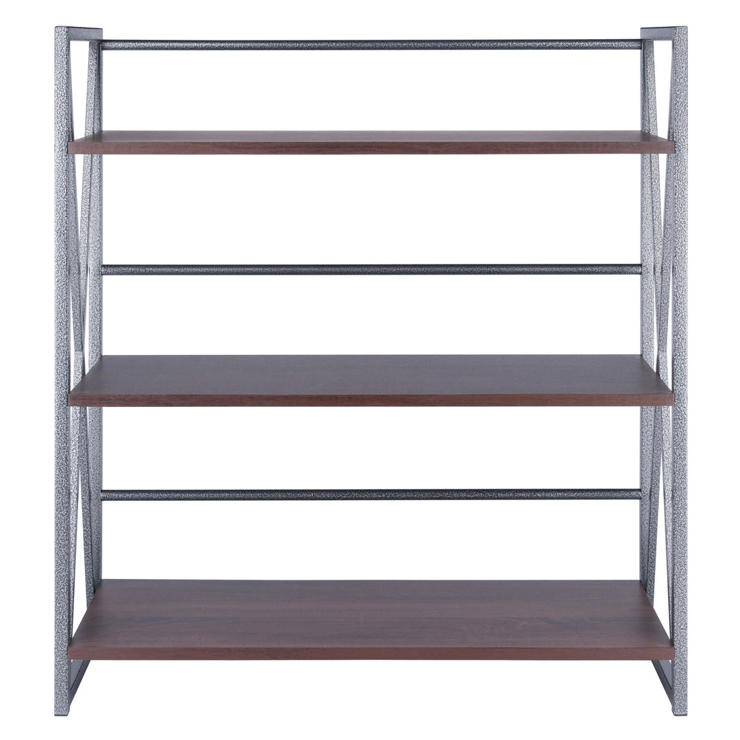 Isa 3-Tier Shelf, Graphite and Walnut