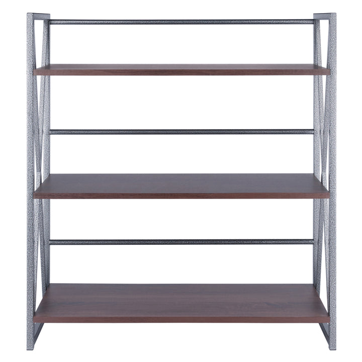 Isa 3-Tier Shelf, Graphite and Walnut