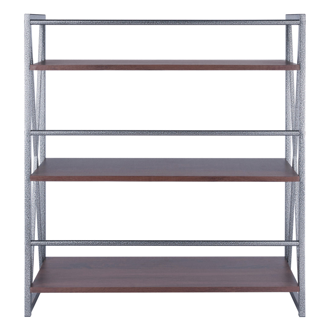 Isa 3-Tier Shelf, Graphite and Walnut