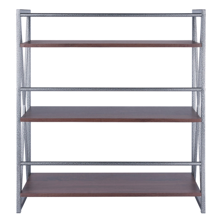 Isa 3-Tier Shelf, Graphite and Walnut