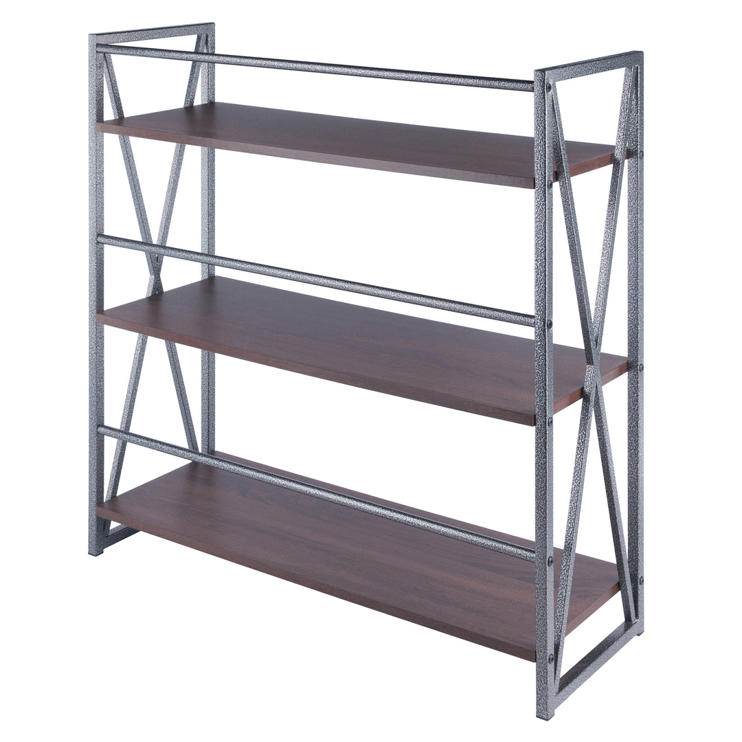 Isa 3-Tier Shelf, Graphite and Walnut