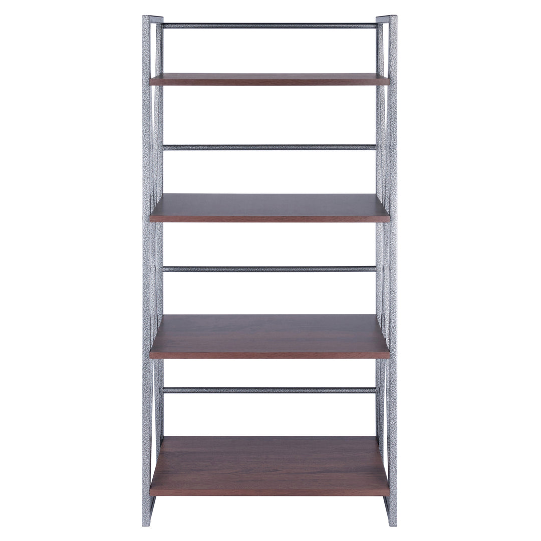 Isa 4-Tier Shelf, Graphite and Walnut