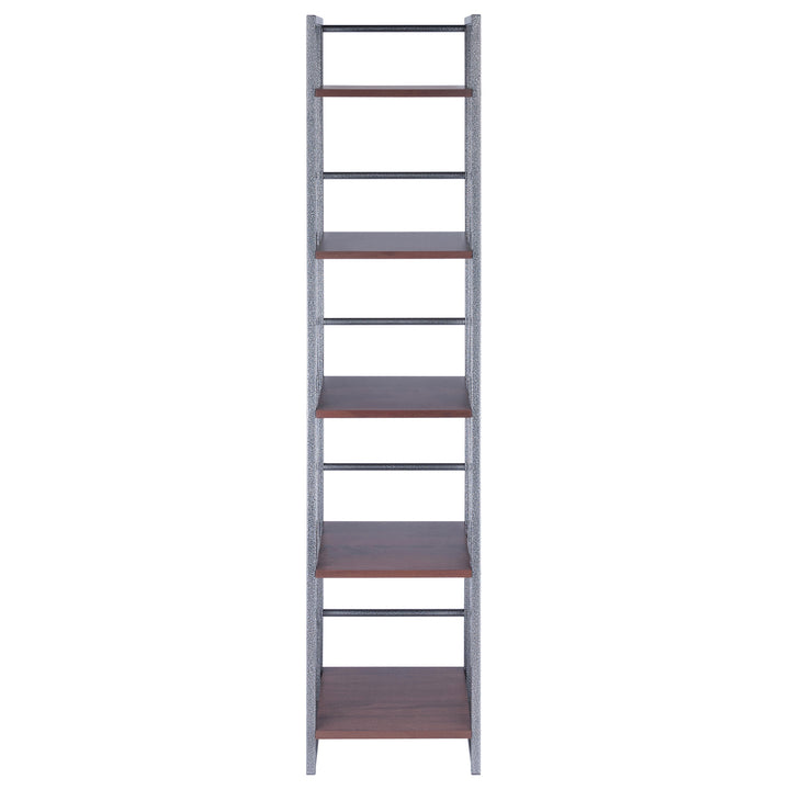 Isa 5-Tier Shelf, Graphite and Walnut