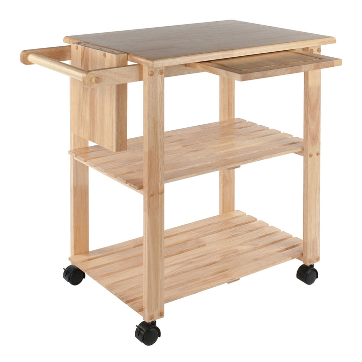 Mario Kitchen Utility Cart, Natural