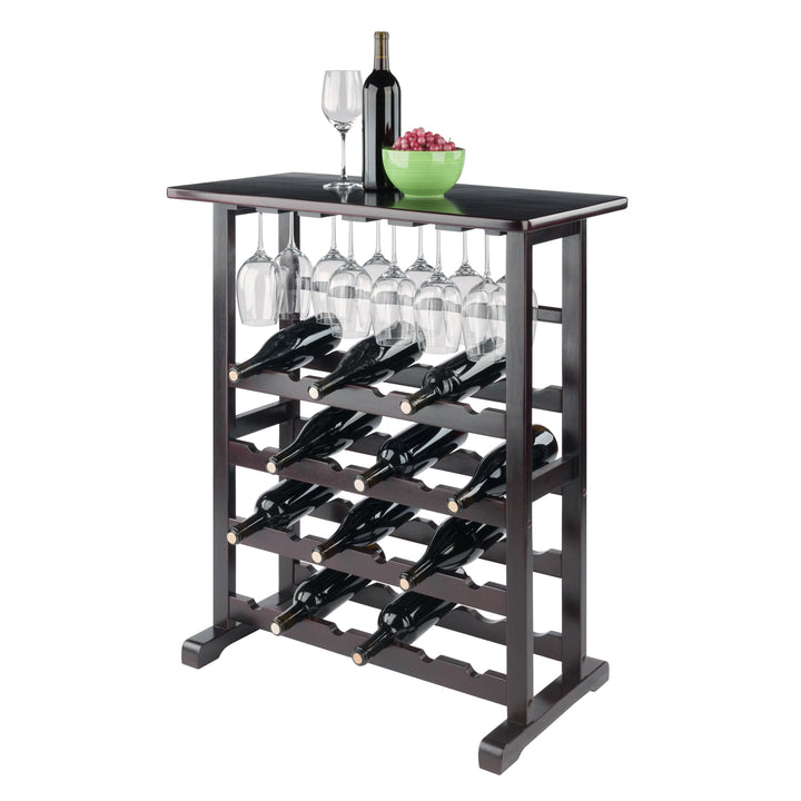 Vinny 24-Bottle Wine Rack, Espresso