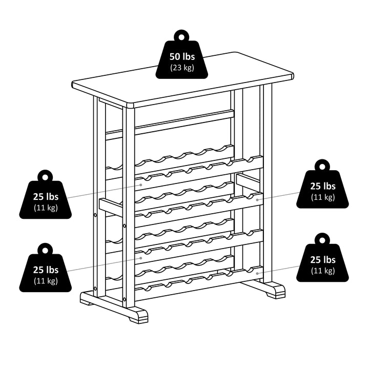 Vinny 24-Bottle Wine Rack, Espresso