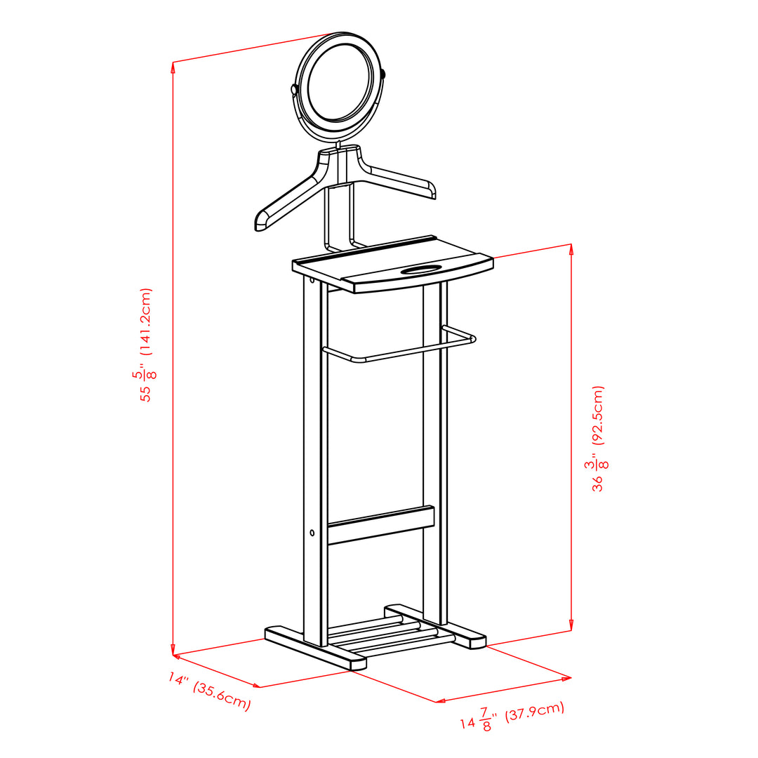 Carson Valet Stand, Espresso