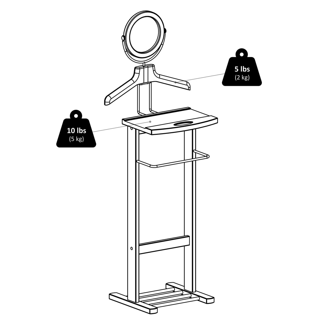 Carson Valet Stand, Espresso