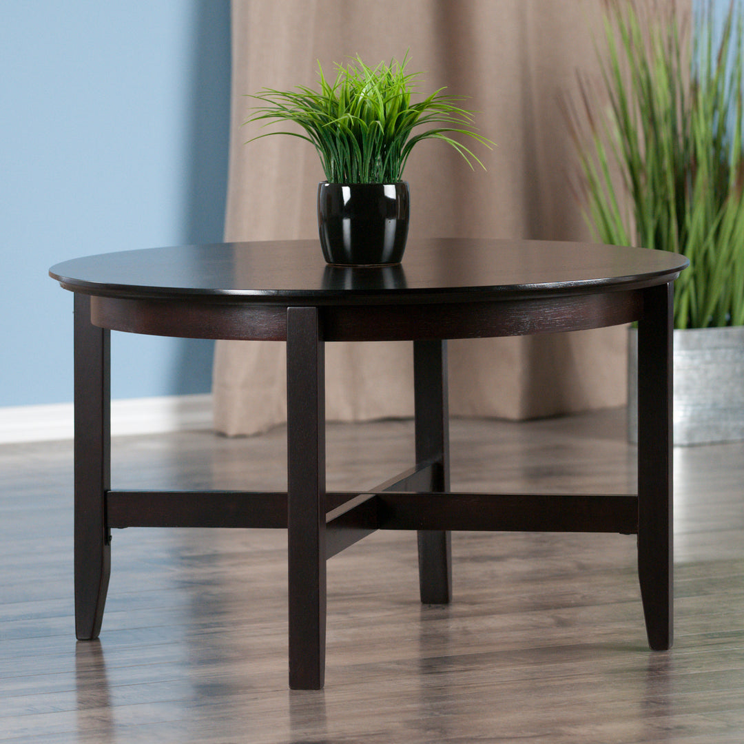 Toby Round Coffee Table, Espresso