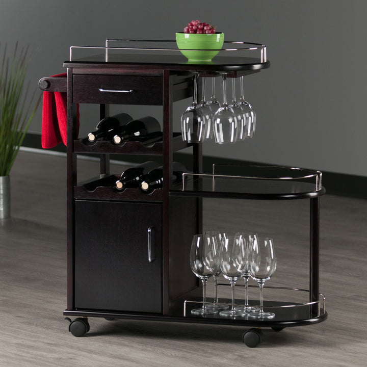 Jimmy Entertainment Cart, Espresso