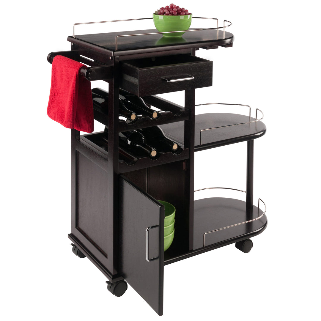 Jimmy Entertainment Cart, Espresso