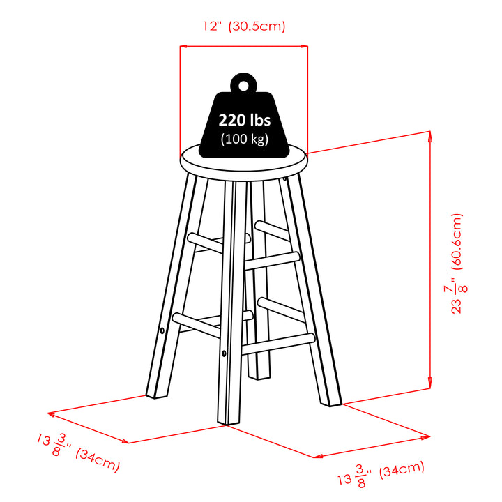 Element 2-Pc Counter Stool Set, Espresso