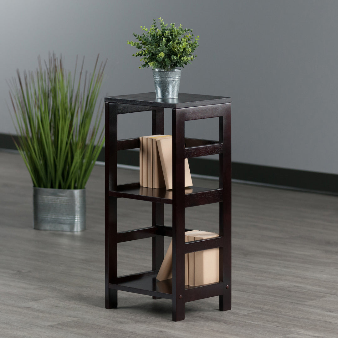 Leo 2-Tier Storage Shelf, Espresso