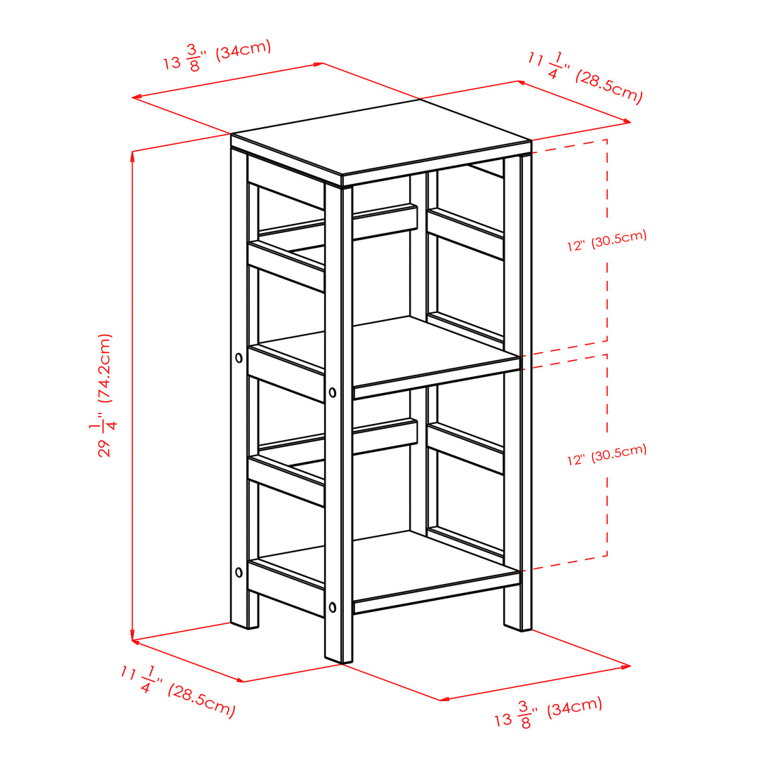 Leo 2-Tier Storage Shelf, Espresso