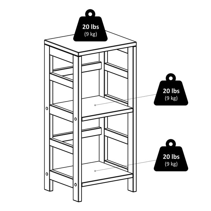 Leo 2-Tier Storage Shelf, Espresso