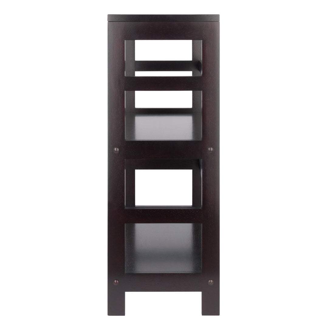 Leo Wide 2-Tier Storage Shelf, Espresso