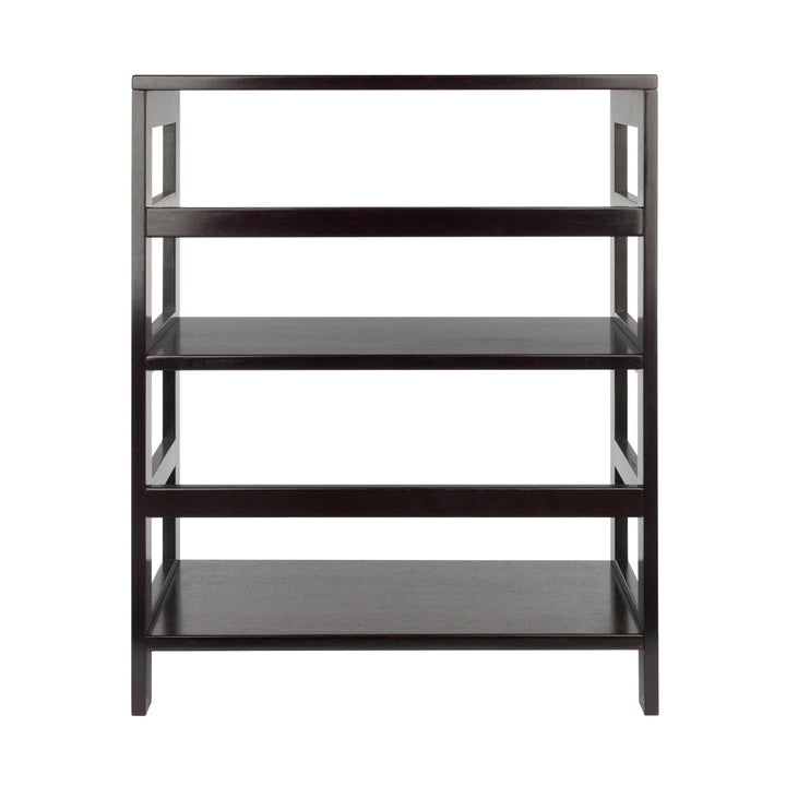 Leo Wide 2-Tier Storage Shelf, Espresso