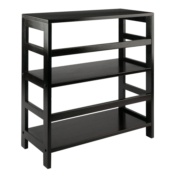 Leo Wide 2-Tier Storage Shelf, Espresso