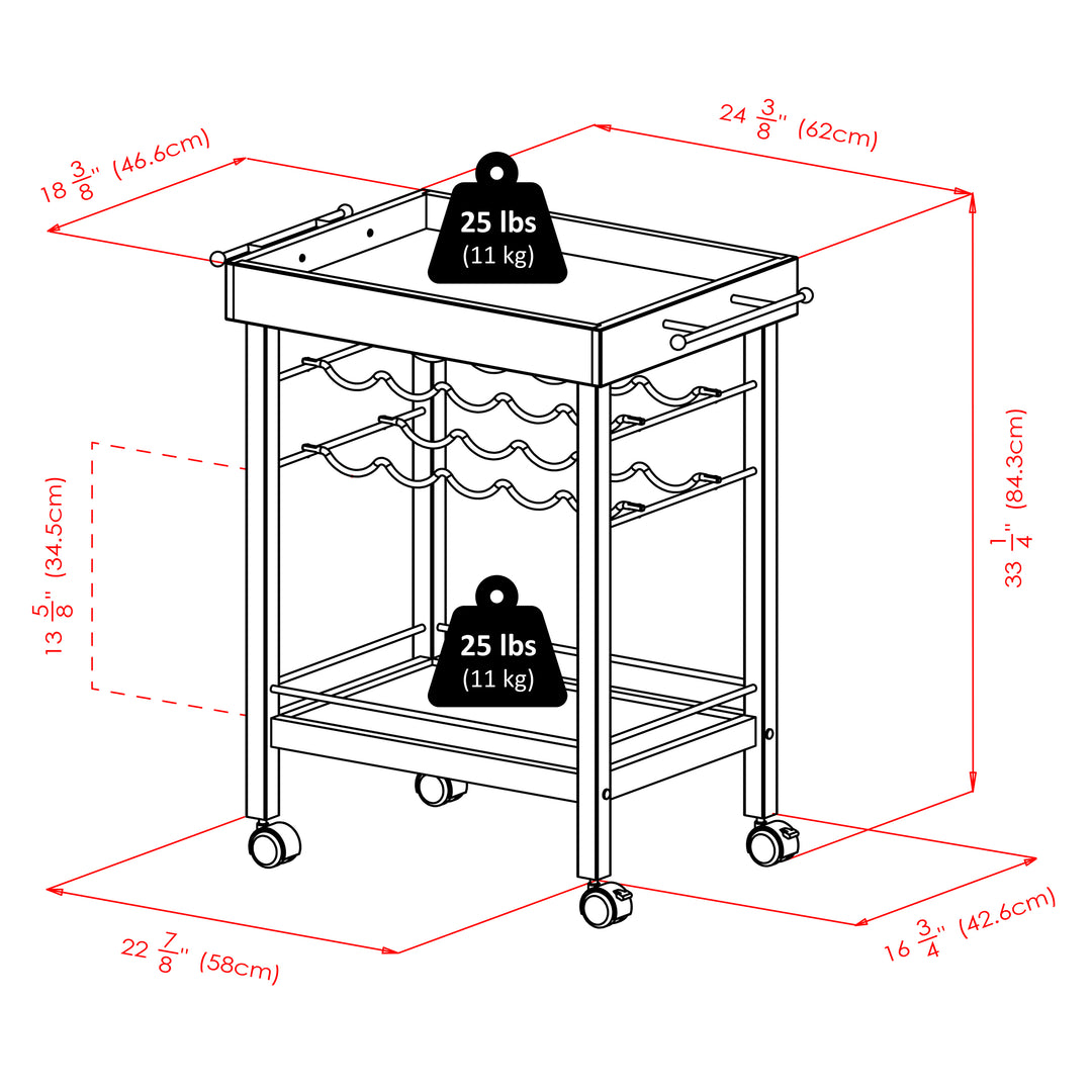 Johnnie Bar Cart, Espresso