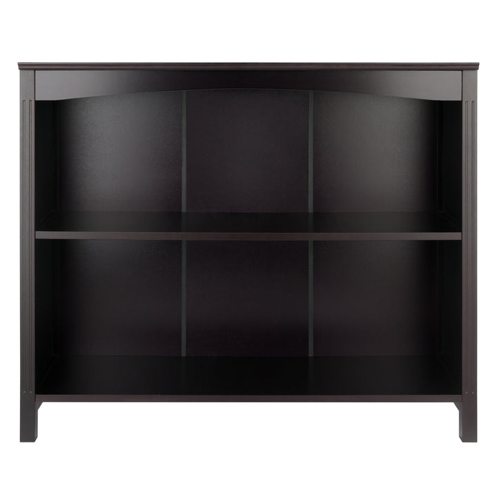 Terrace 2-Section Bookcase, Wide Shelf, Espresso