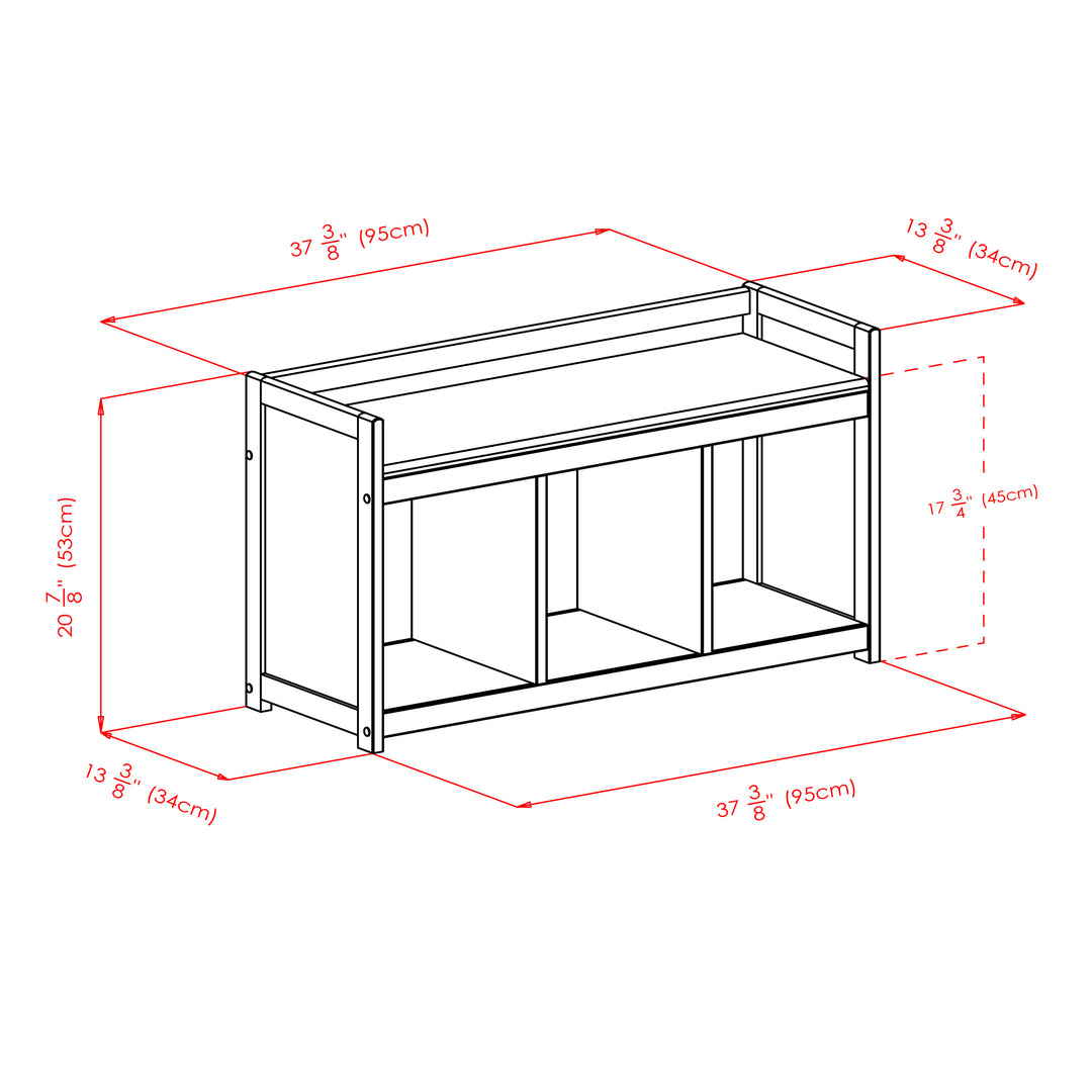 Addison 2-Pc Storage Bench with Seat Cushion, Espresso