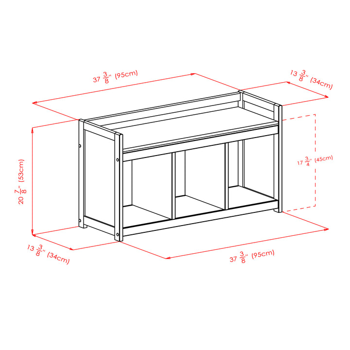 Addison 2-Pc Storage Bench with Seat Cushion, Espresso