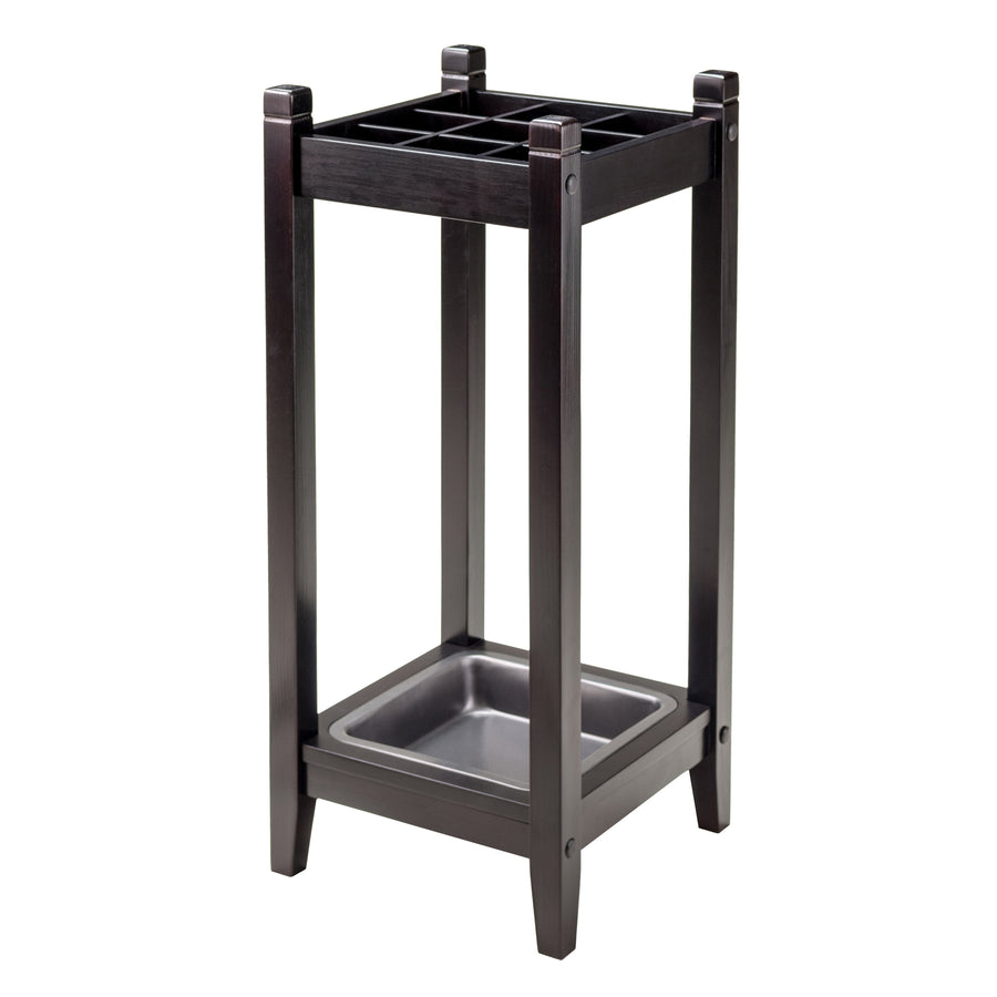 Jana Umbrella Stand with Tray, Espresso