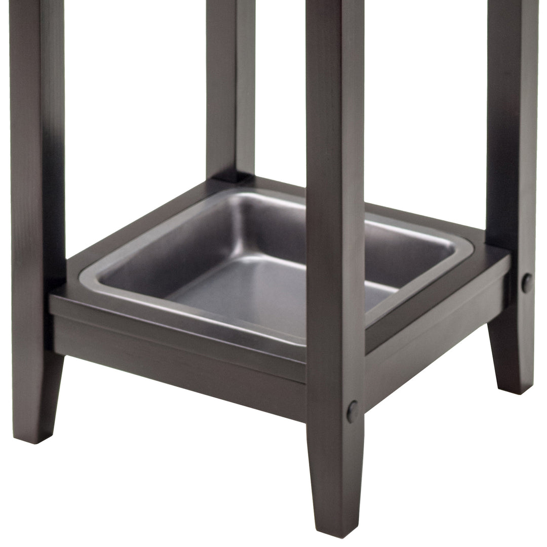 Jana Umbrella Stand with Tray, Espresso