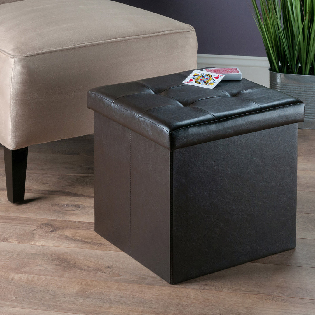 Ashford Square Storage Ottoman, Espresso