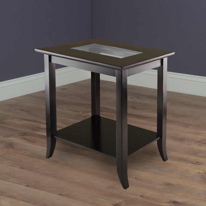 Genoa Rectangular End Table, Espresso