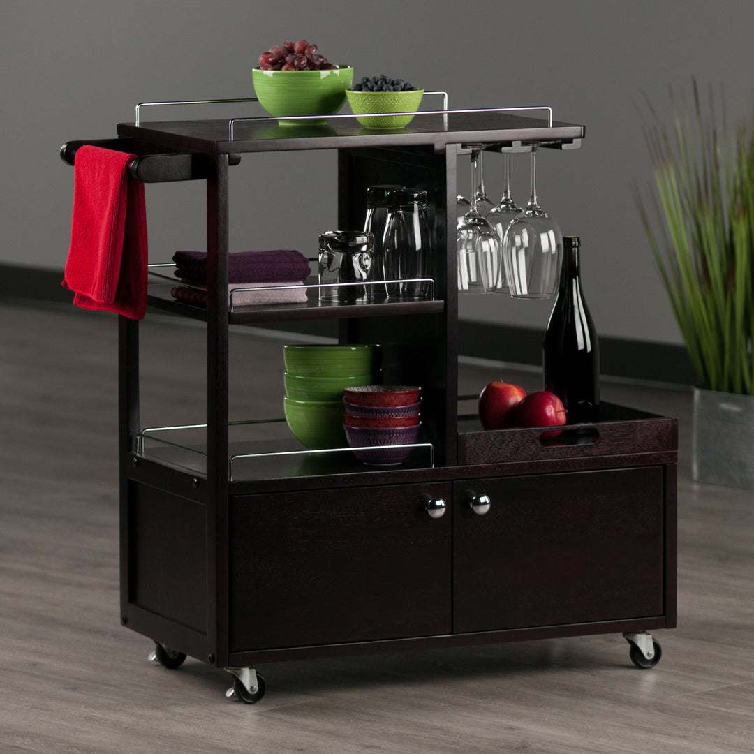 Galen Entertainment Cart, Espresso