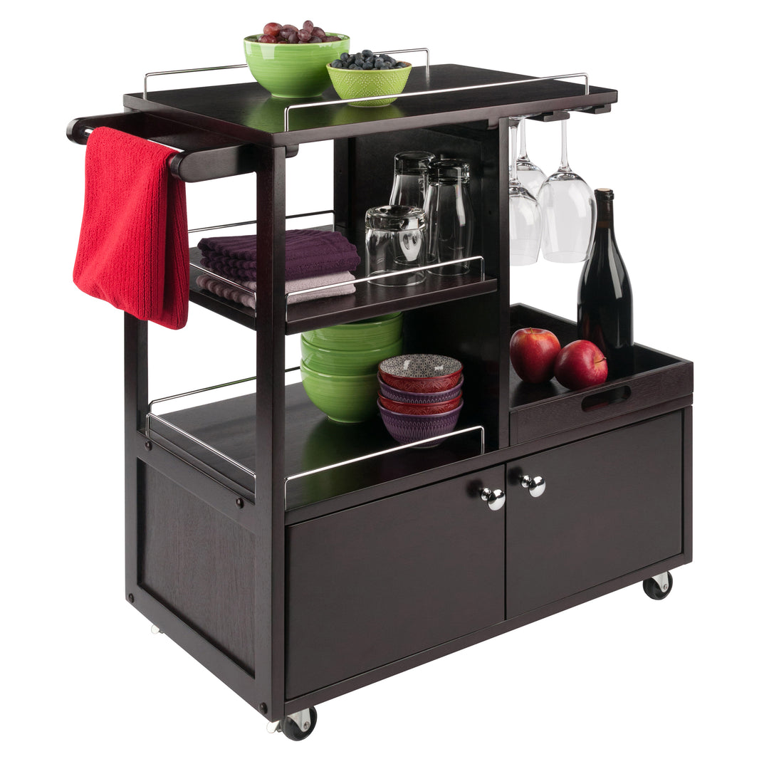 Galen Entertainment Cart, Espresso