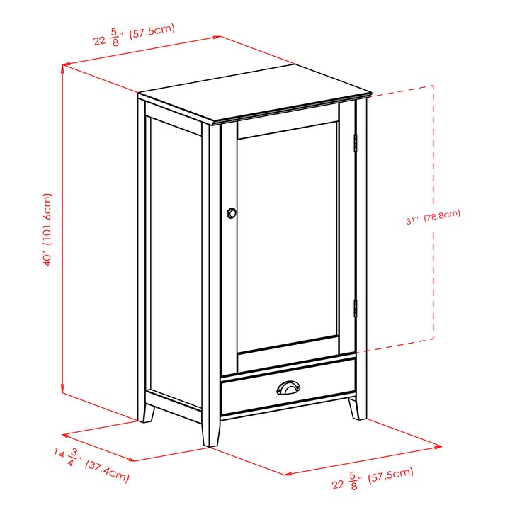 Bordeaux X-Panel Wine Cabinet, Espreso