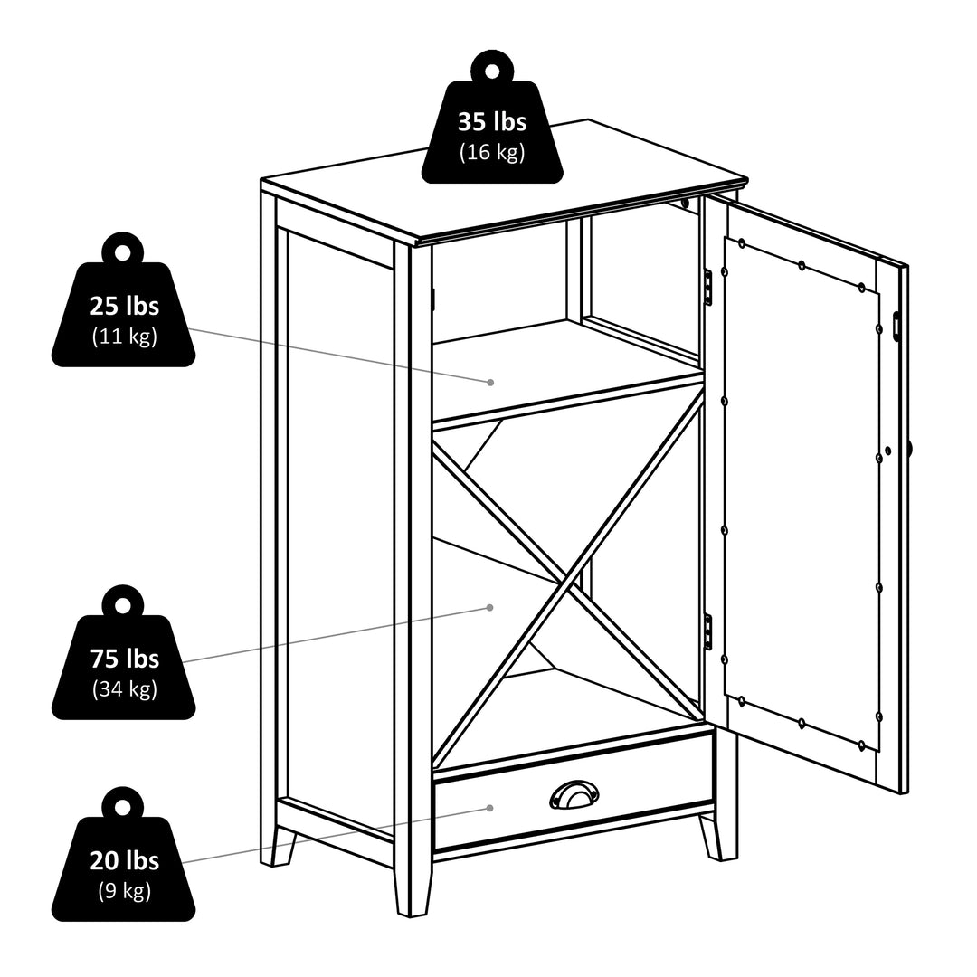 Bordeaux X-Panel Wine Cabinet, Espreso