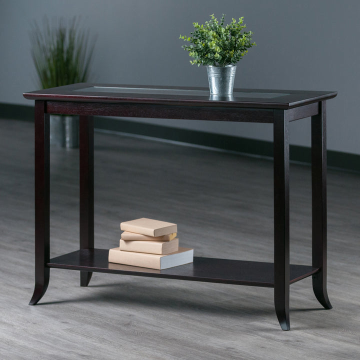 Genoa Rectangular Console Table, Espresso