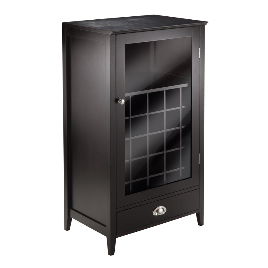 Bordeaux 25-Bottle Wine Cabinet, Espresso