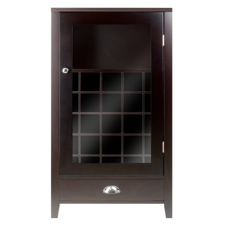 Bordeaux 25-Bottle Wine Cabinet, Espresso