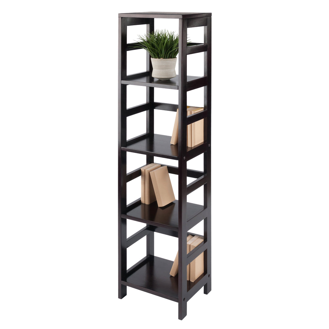 Leo 4-Tier Storage Shelf, Espresso