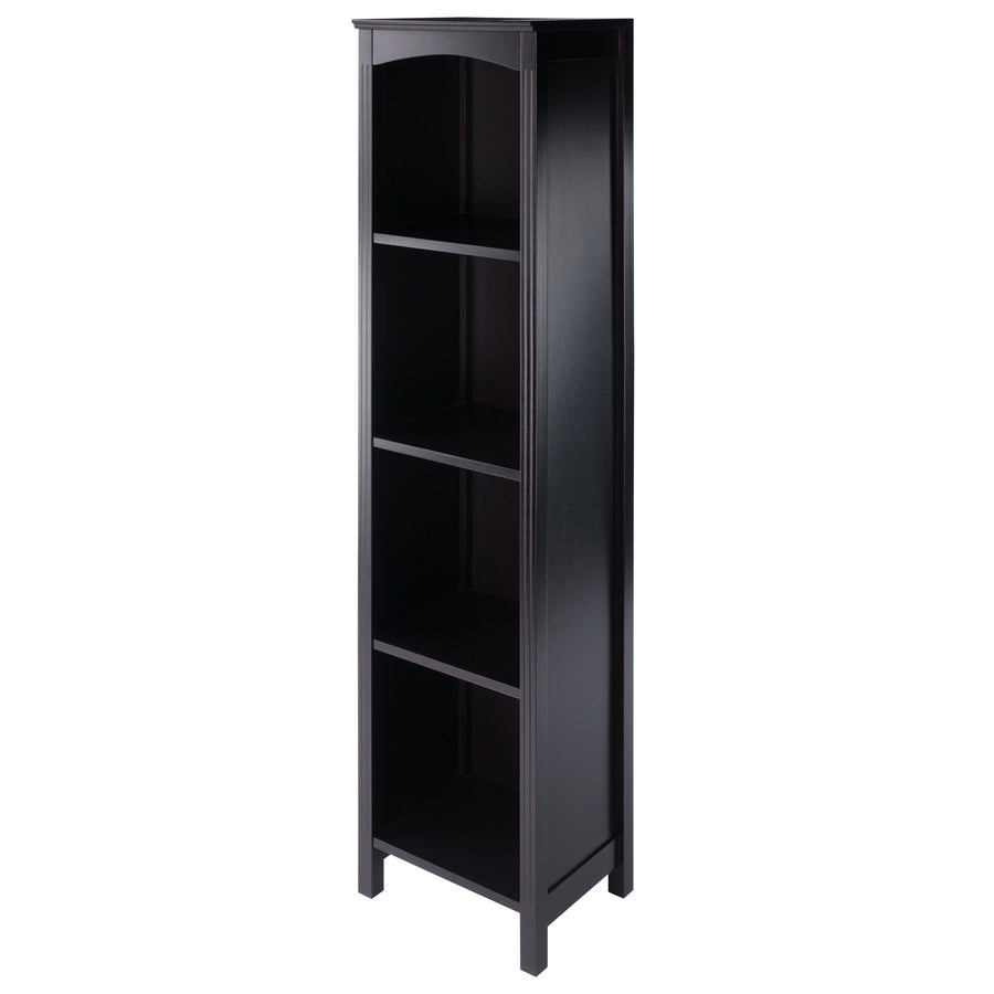 Terrace 5-Section Narrow Bookcase, Espresso 