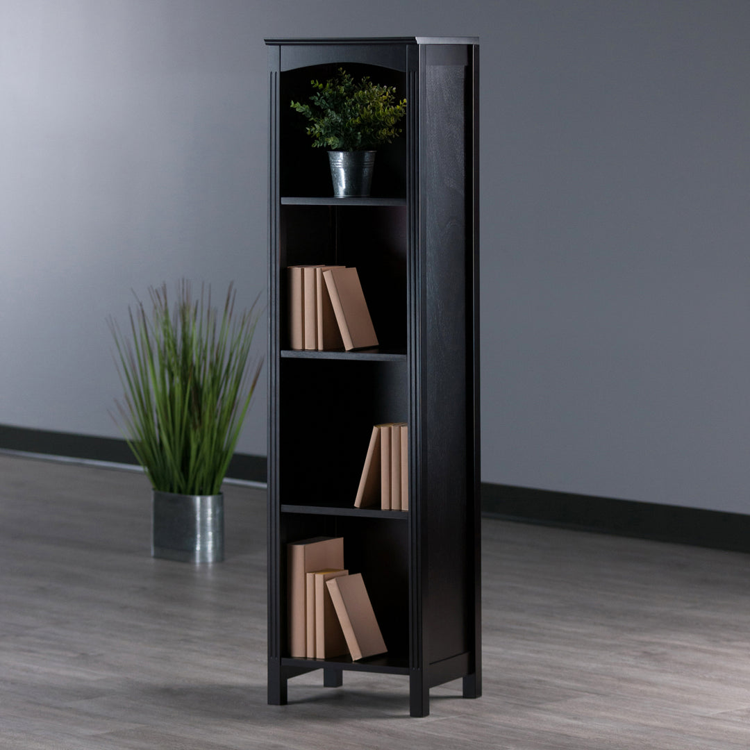 Terrace 5-Section Narrow Bookcase, Espresso