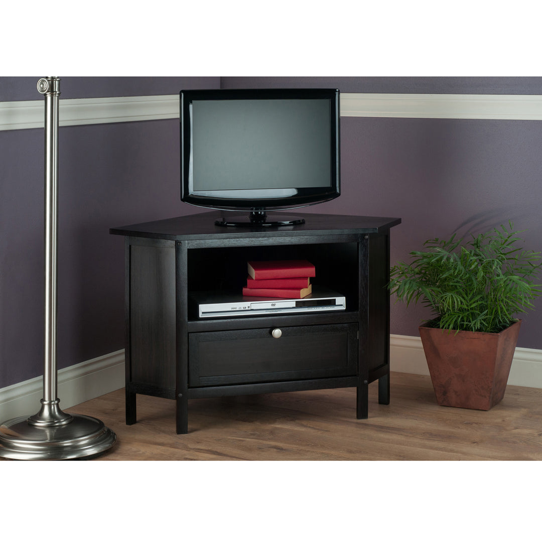 Zena Corner TV and Media Stand, Espresso