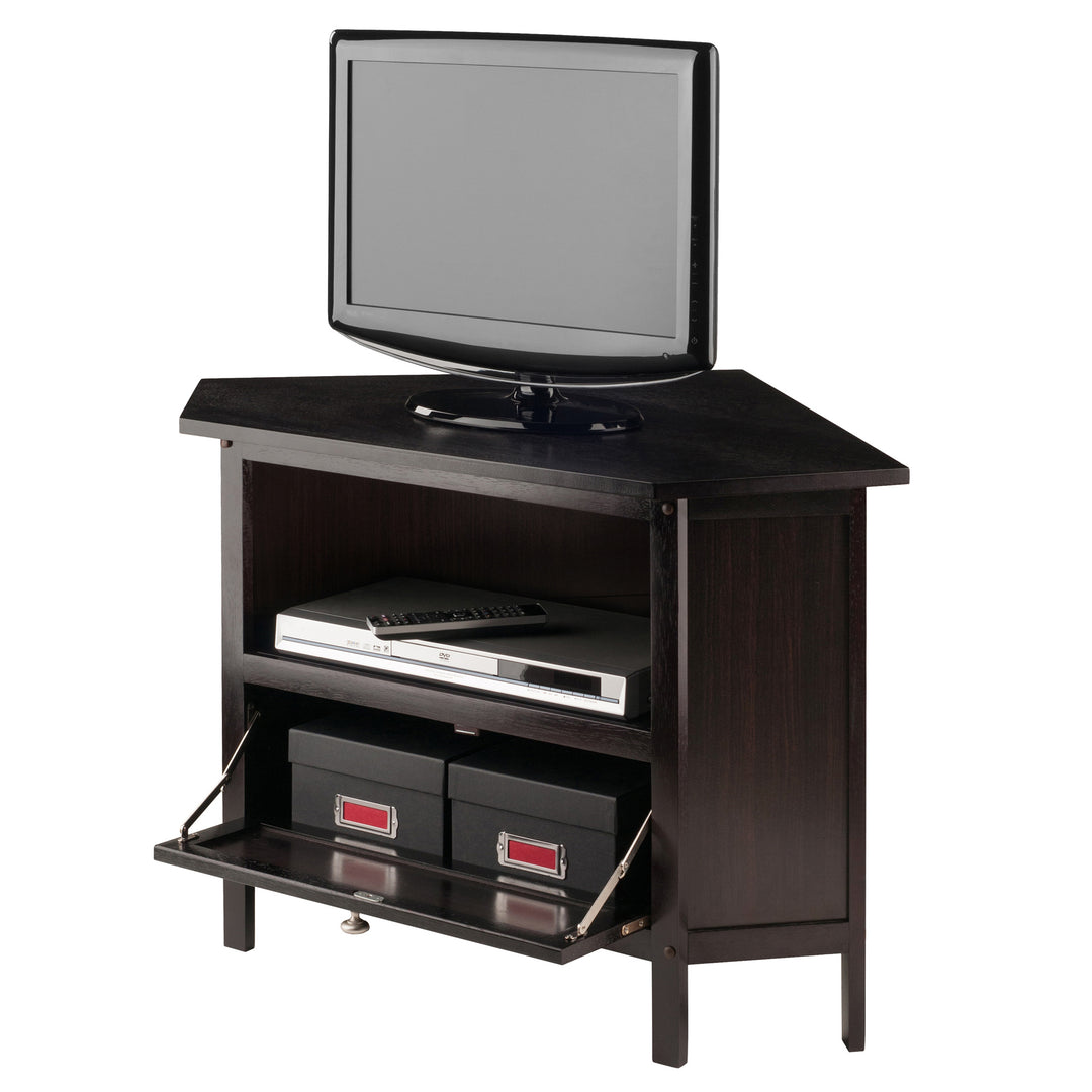 Zena Corner TV and Media Stand, Espresso