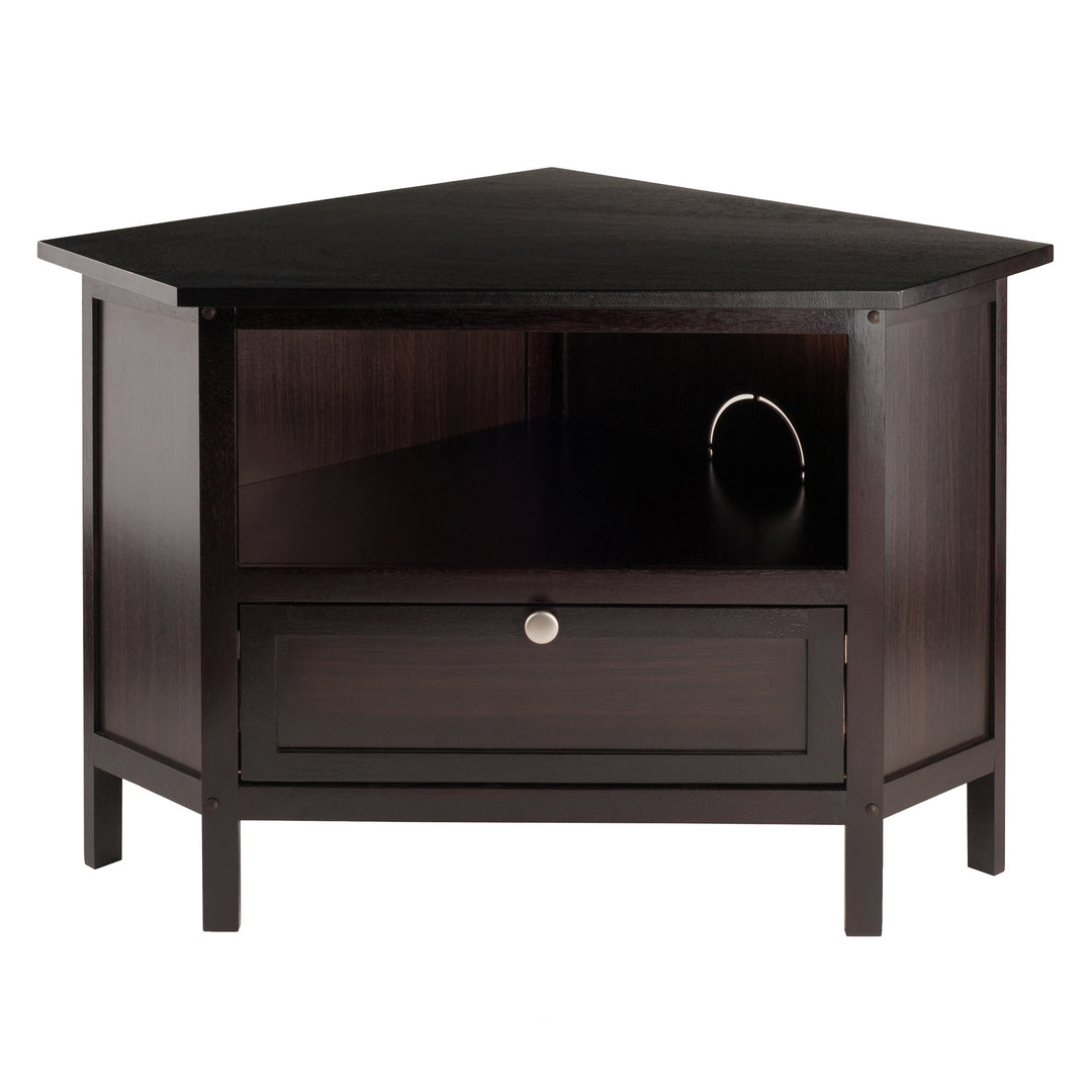 Zena Corner TV and Media Stand, Espresso