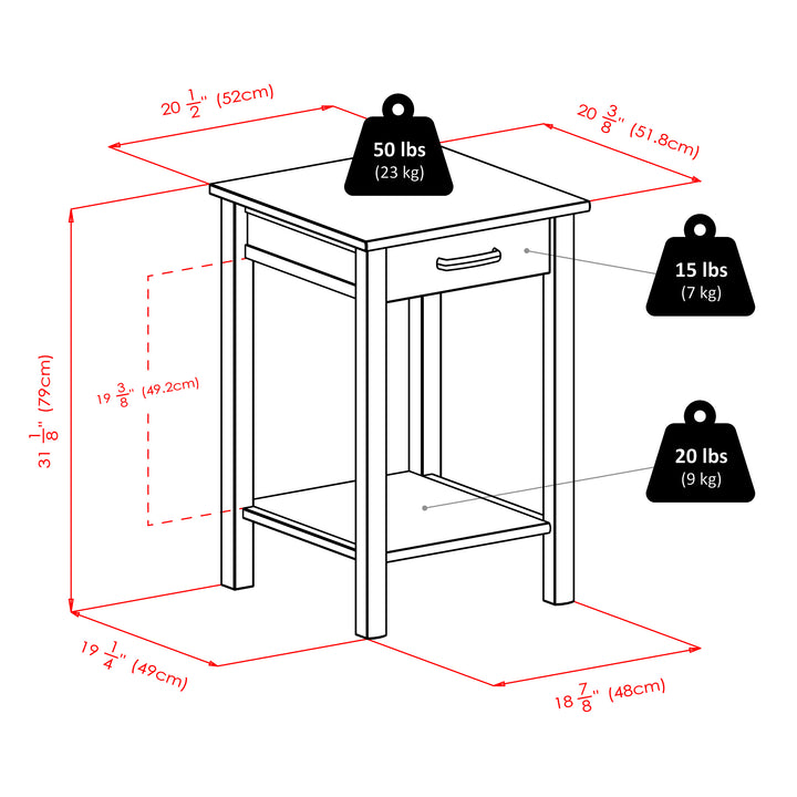 Liso End Table, Espresso