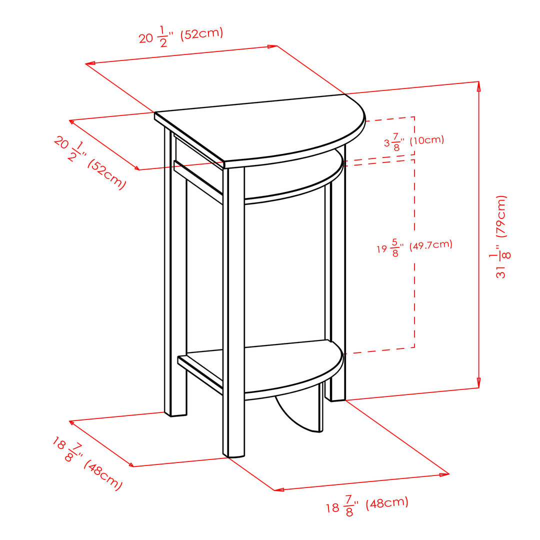 Liso Corner Table, Cube Storage, Espresso