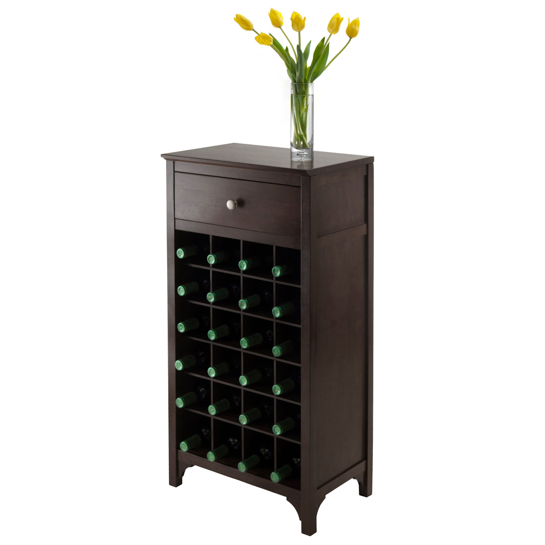 Ancona 24-Bottle Wine Cabinet, Espresso