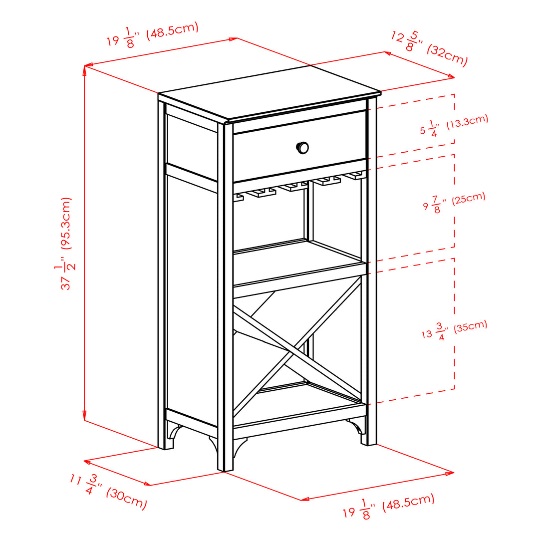 Ancona Wine Cabinet, Espresso