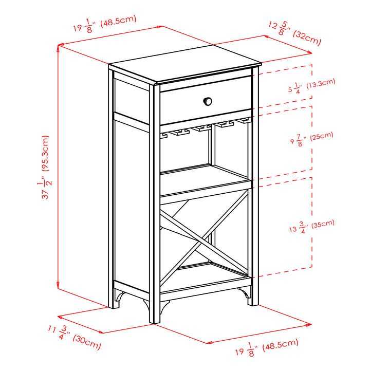 Ancona Wine Cabinet, Espresso